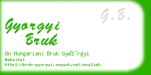 gyorgyi bruk business card